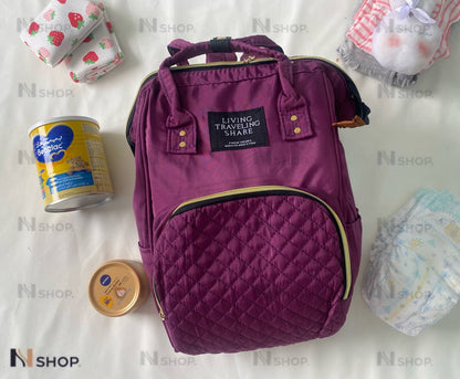 Mommy Baby Diaper bag Fashion multifunction Living high Purple image 0
