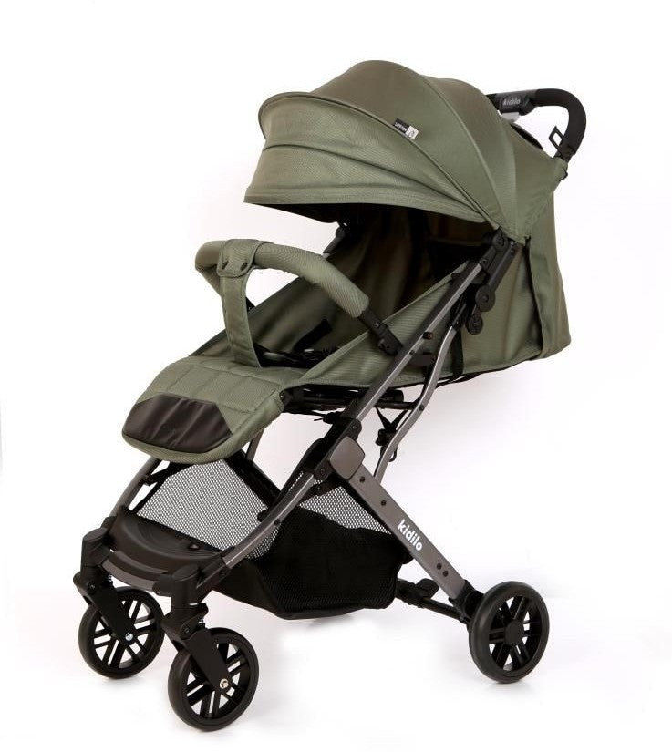 عربة أطفال كيديلو K8Pro باللون الأخضر - راحة فائقة وتصميم عصري لكل نزهة