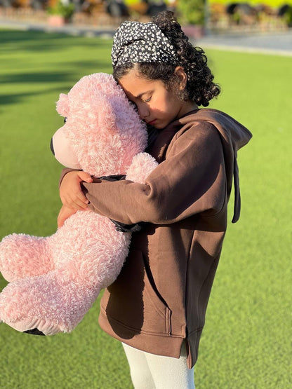 Plush Brown Hoodie for Toddlers