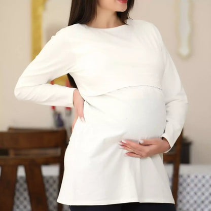 بيزك حمل ورضاعة ابيض واسود قطن ١٠٠٪ براند كراميل - white, 2XL image