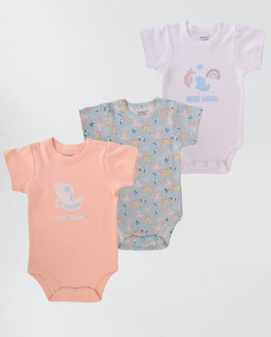 داخلي جونيور بادي سوت نص كم بناتي 3 قطع