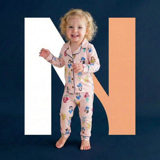 طقم نوم "أميرات ديزني" الوردي - أناقة ونعومة