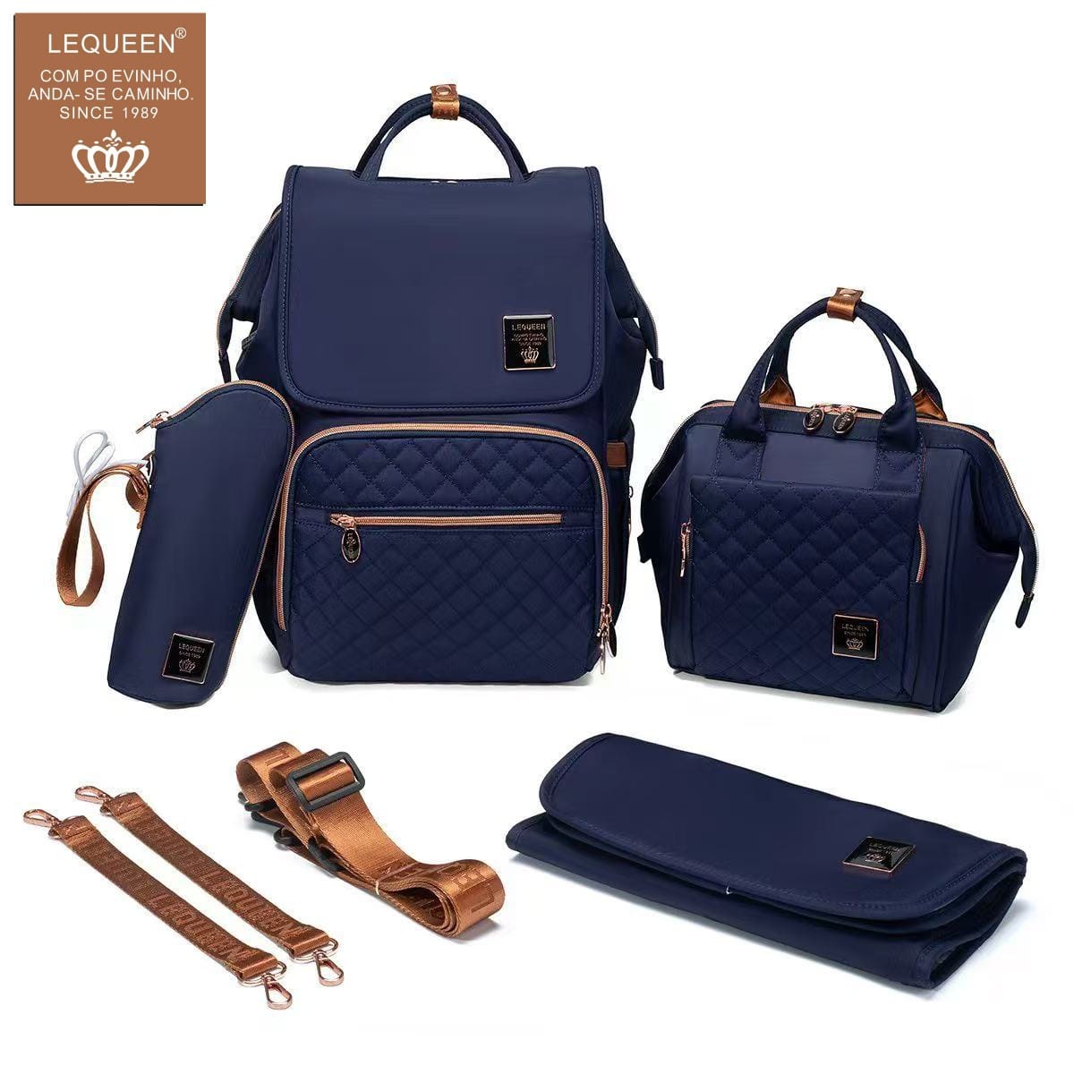 مجموعة ليكوين الجيل الثامن الفاخرة بغطاء أزرق وذهبي - إصدار جديد وحصري