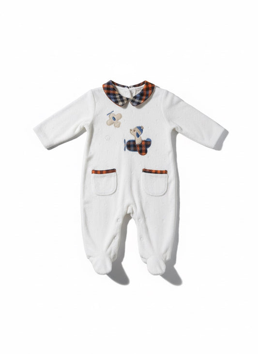 Soft Knit Baby Romper | Long-Sleeve Jumpsuit