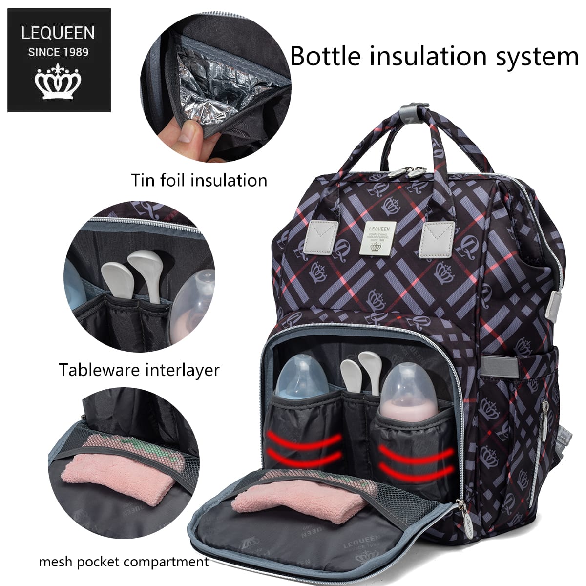 Lequeen 7th Generation New Carohat Black ليكوين الجيل السابع جديد كاروهات اسود