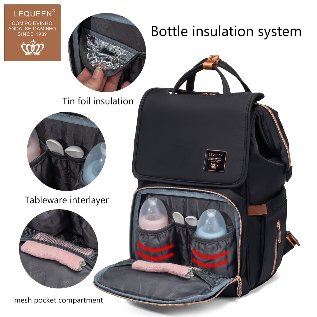 Lequeen 8th Generation New Cover Black Gold Set مجموعه ليكوين الجيل الثامن جديد بغطاء اسود - ذهبي