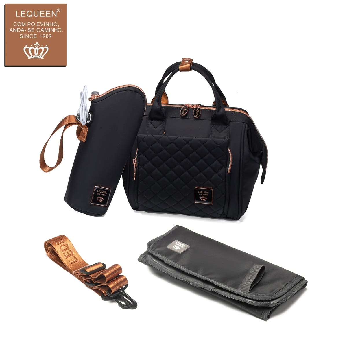 Lequeen 8th Generation New Cover Black Gold Set مجموعه ليكوين الجيل الثامن جديد بغطاء اسود - ذهبي