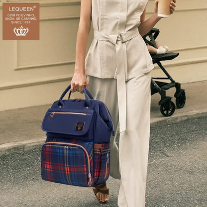 غطاء ليكوين الجيل الثامن الجديد كاروهات أزرق وذهبي: أناقة وتميز لا مثيل لهما.