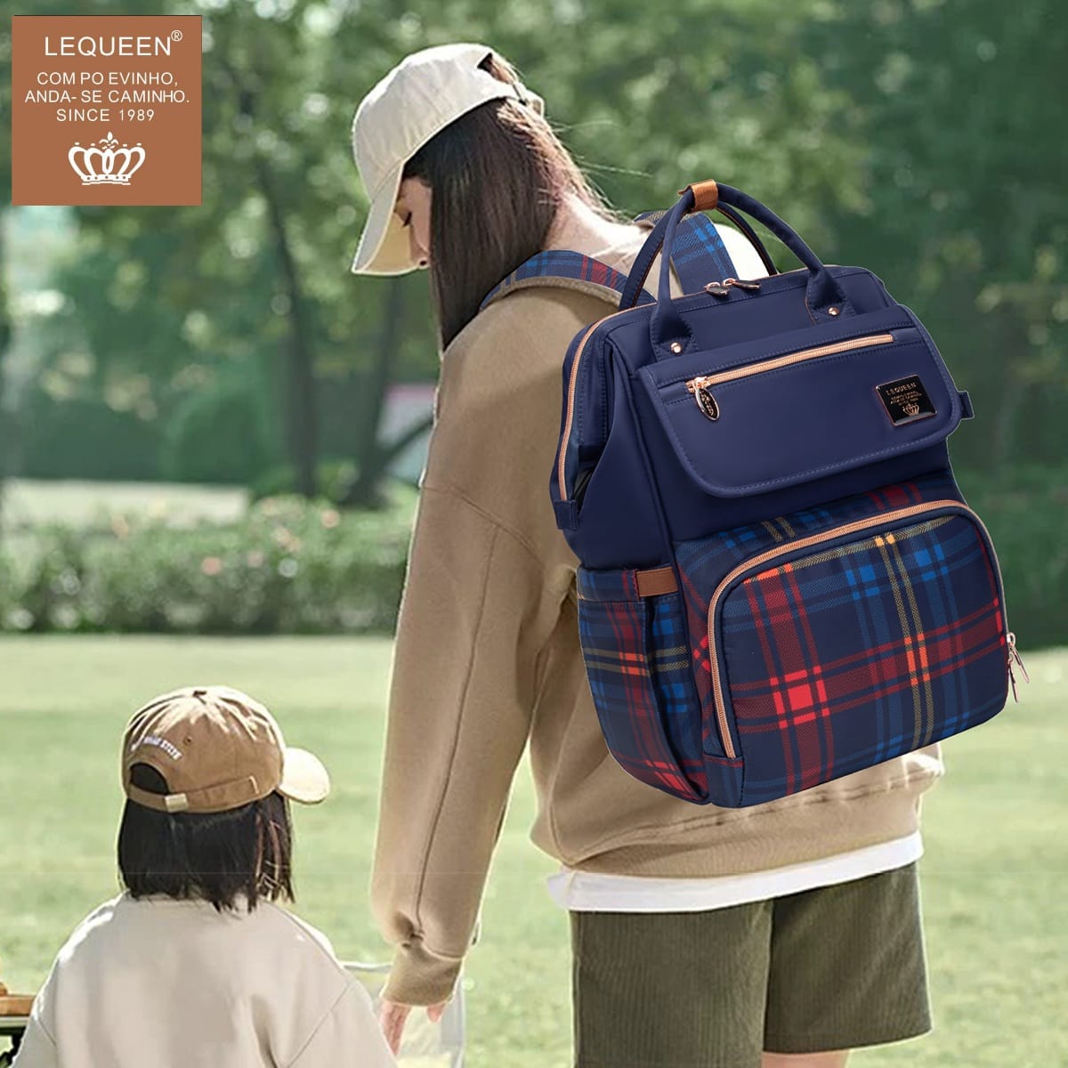 غطاء ليكوين الجيل الثامن الجديد كاروهات أزرق وذهبي: أناقة وتميز لا مثيل لهما.