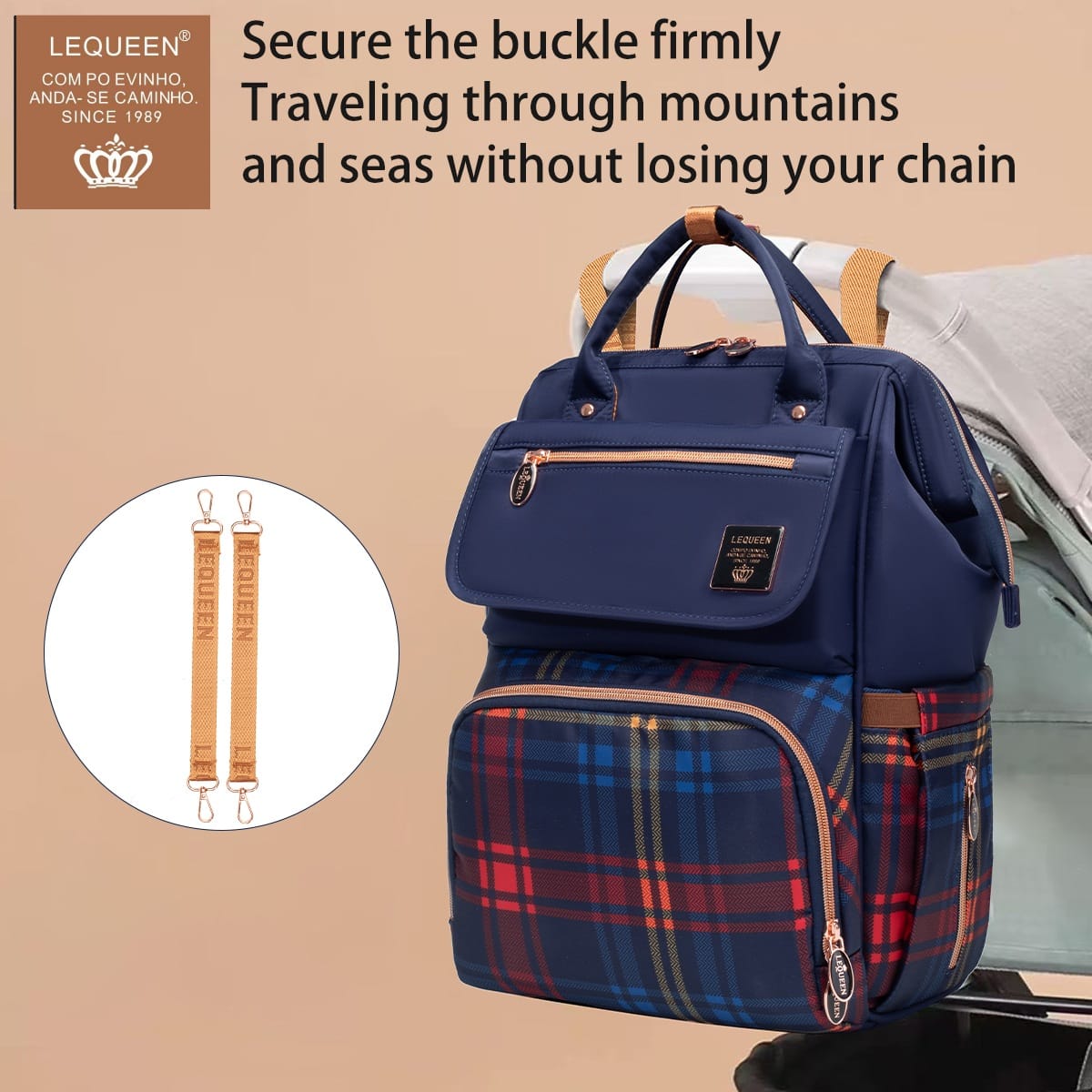 غطاء ليكوين الجيل الثامن الجديد كاروهات أزرق وذهبي: أناقة وتميز لا مثيل لهما.