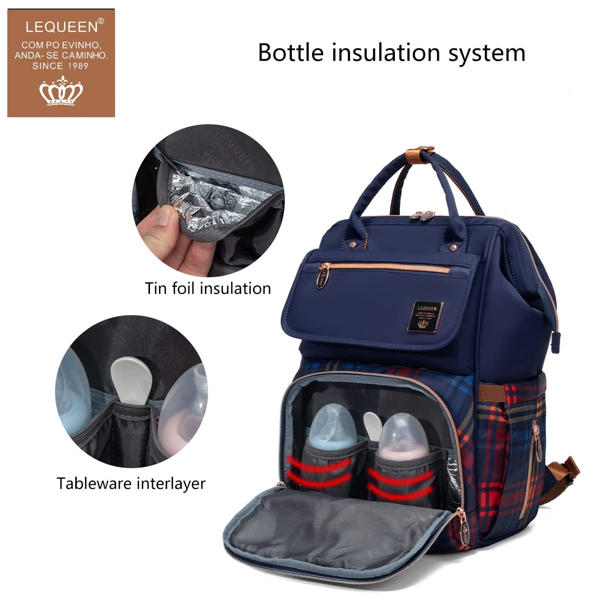 غطاء ليكوين الجيل الثامن الجديد كاروهات أزرق وذهبي: أناقة وتميز لا مثيل لهما.