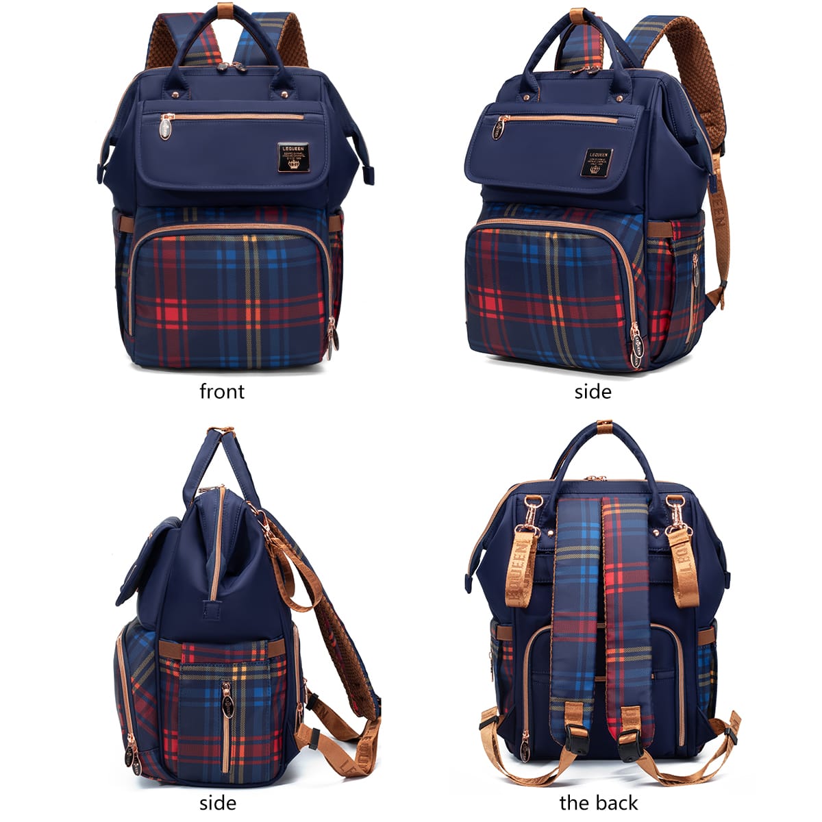 غطاء ليكوين الجيل الثامن الجديد كاروهات أزرق وذهبي: أناقة وتميز لا مثيل لهما.