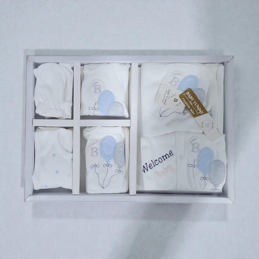 طقم مستشفي ١٠قطع سندباد ابيض بالون ازرق