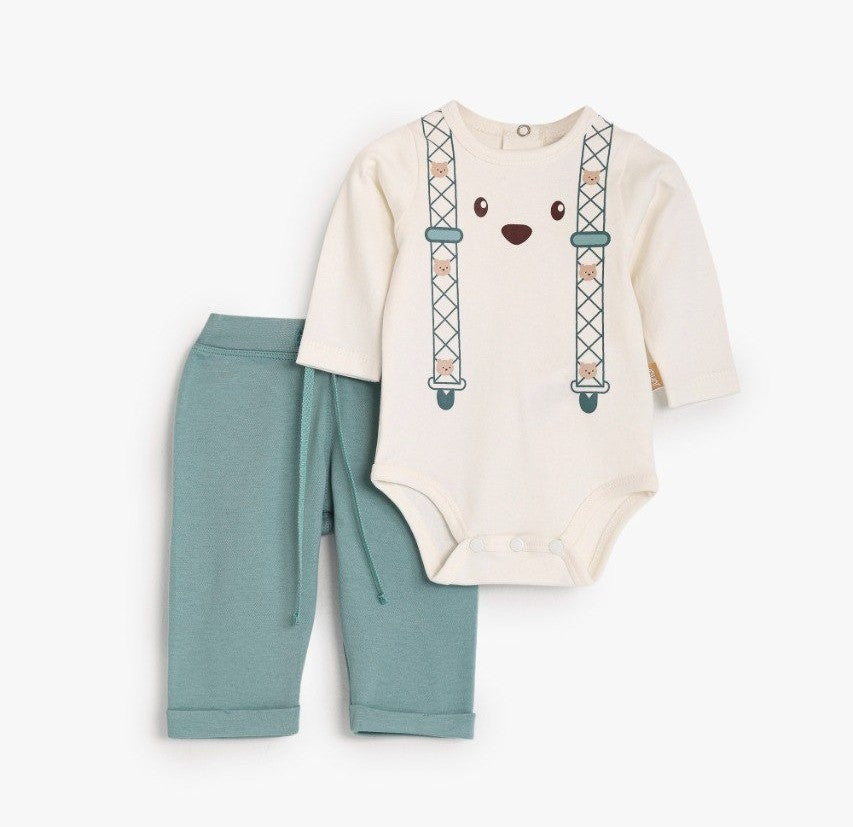 بيجامه جونيور بيج بنطلون زيتي