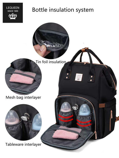 Lequeen 8th Generation Gold Classic Black - حقيبه ليكوين الجيل التامن جولد كلاسيك اسود