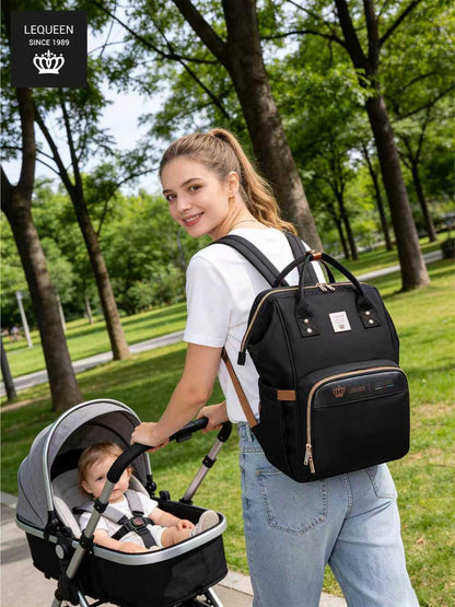 Lequeen 8th Generation Gold Classic Black - حقيبه ليكوين الجيل التامن جولد كلاسيك اسود