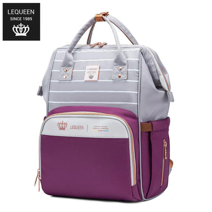 Lequeen 8th Generation Gold Classic Purple Grey - حقيبه ليكوين الجيل التامن جولد كلاسيك بنفسجي رصاصي
