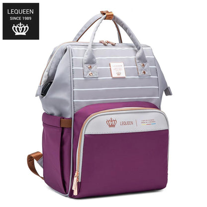 Lequeen 8th Generation Gold Classic Purple Grey - حقيبه ليكوين الجيل التامن جولد كلاسيك بنفسجي رصاصي