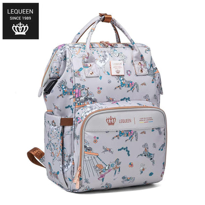 Lequeen 8th Generation Gold Classic Grey New Unicorn - حقيبه ليكوين الجيل التامن جولد كلاسيك يونيكورن رصاصي نيو