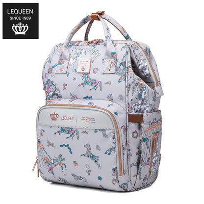 Lequeen 8th Generation Gold Classic Grey New Unicorn - حقيبه ليكوين الجيل التامن جولد كلاسيك يونيكورن رصاصي نيو