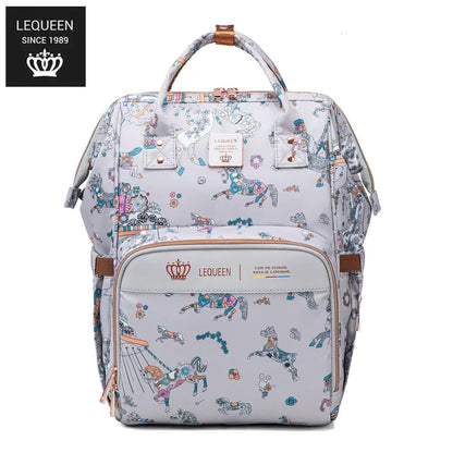 Lequeen 8th Generation Gold Classic Grey New Unicorn - حقيبه ليكوين الجيل التامن جولد كلاسيك يونيكورن رصاصي نيو