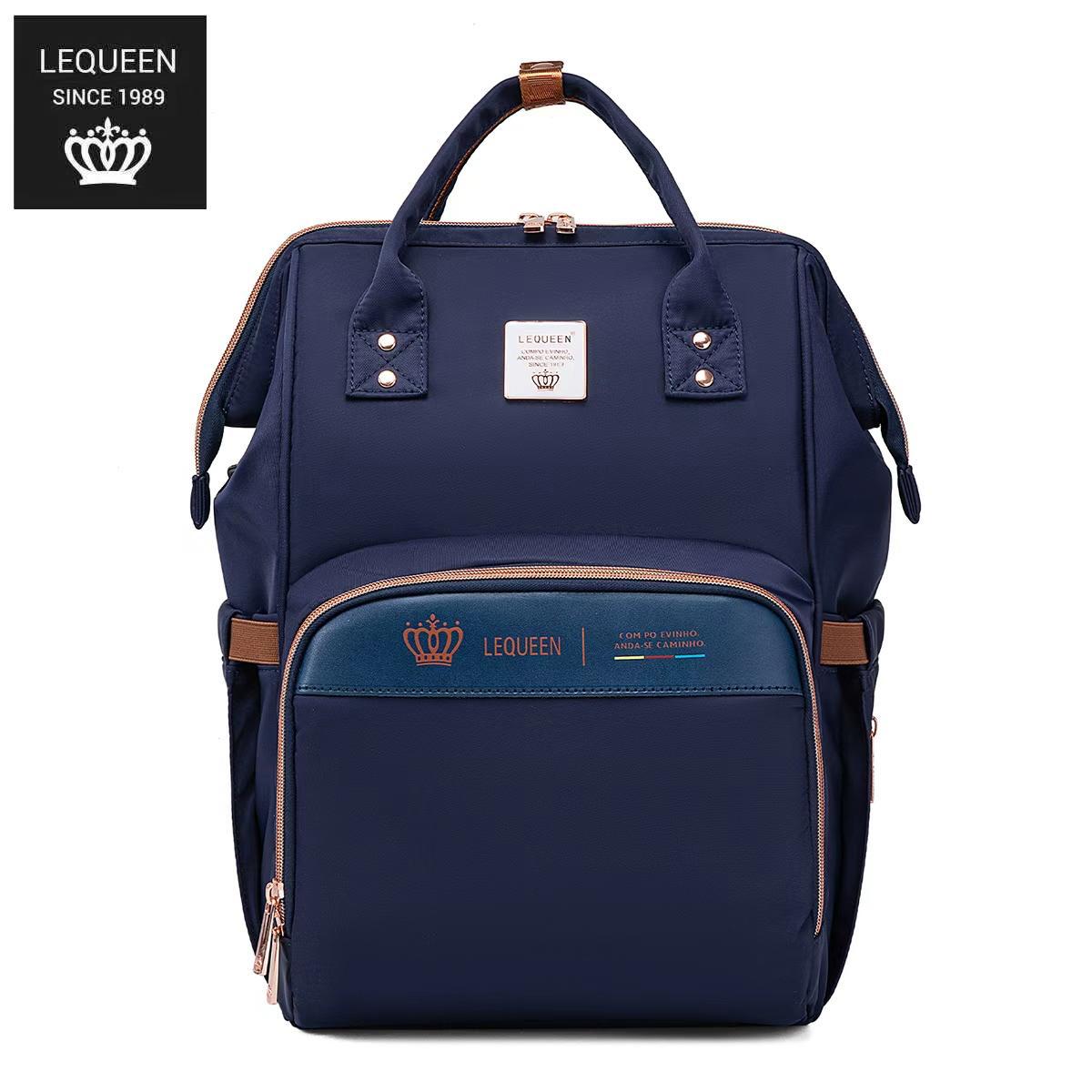 Lequeen 8th Generation Gold Classic Blue - حقيبه ليكوين الجيل التامن جولد كلاسيك ازرق