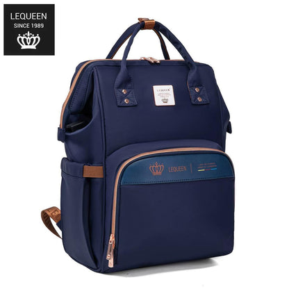 Lequeen 8th Generation Gold Classic Blue - حقيبه ليكوين الجيل التامن جولد كلاسيك ازرق