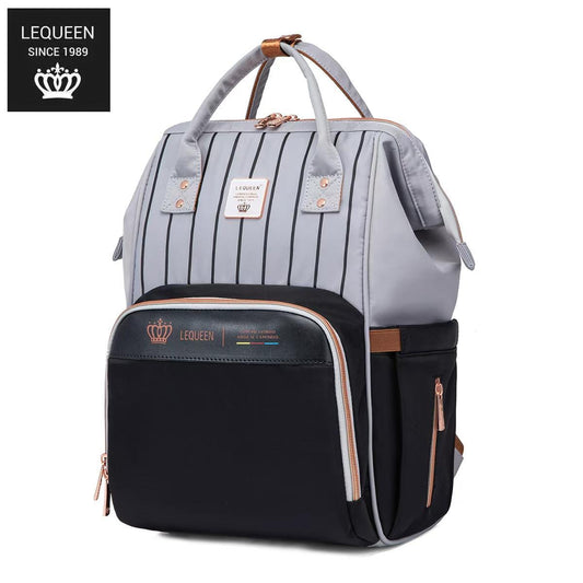 Lequeen 8th Generation Gold Classic Grey Black - حقيبه ليكوين الجيل التامن جولد كلاسيك اسود رصاصي