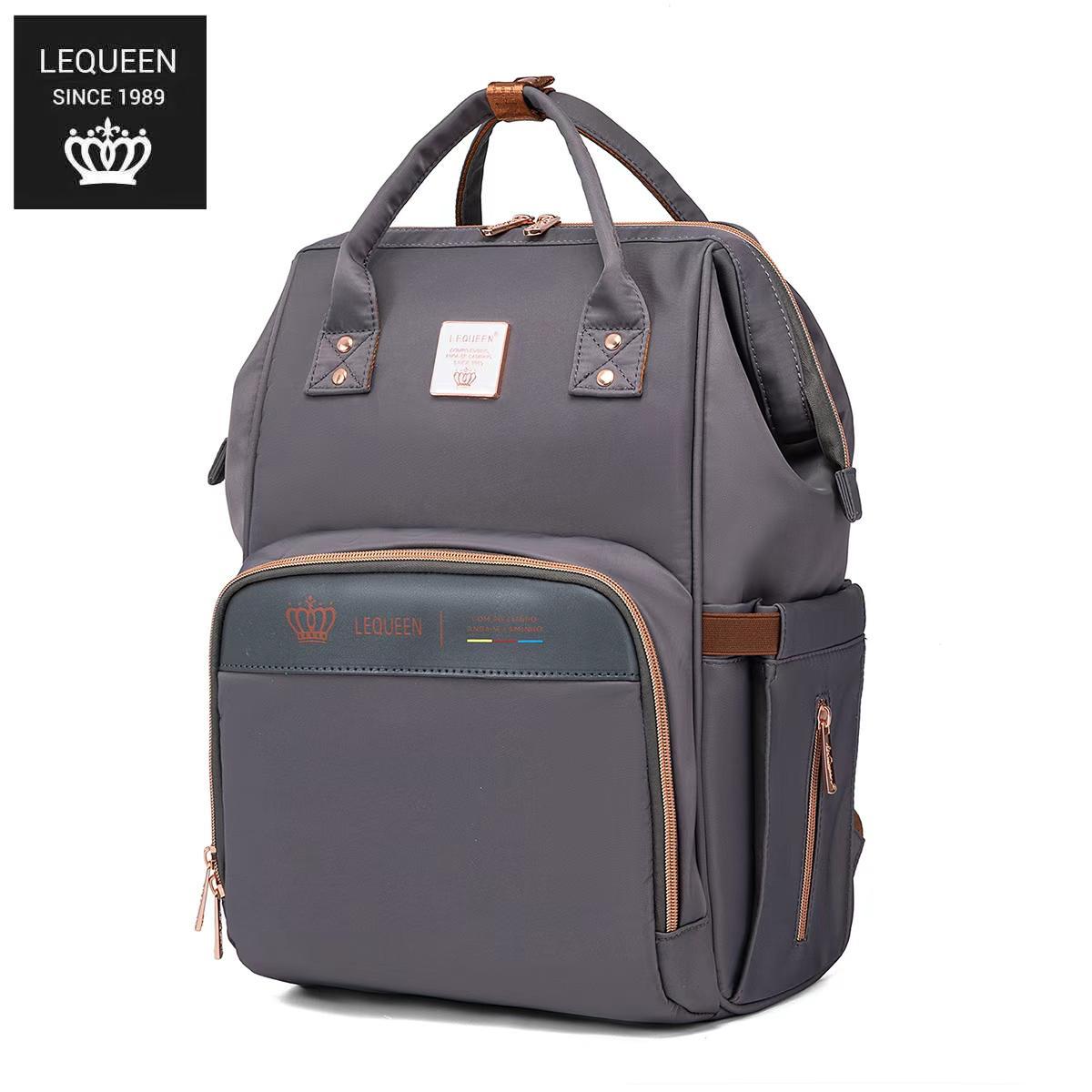 Lequeen 8th Generation Gold Classic Grey - حقيبه ليكوين الجيل التامن جولد كلاسيك رصاصي