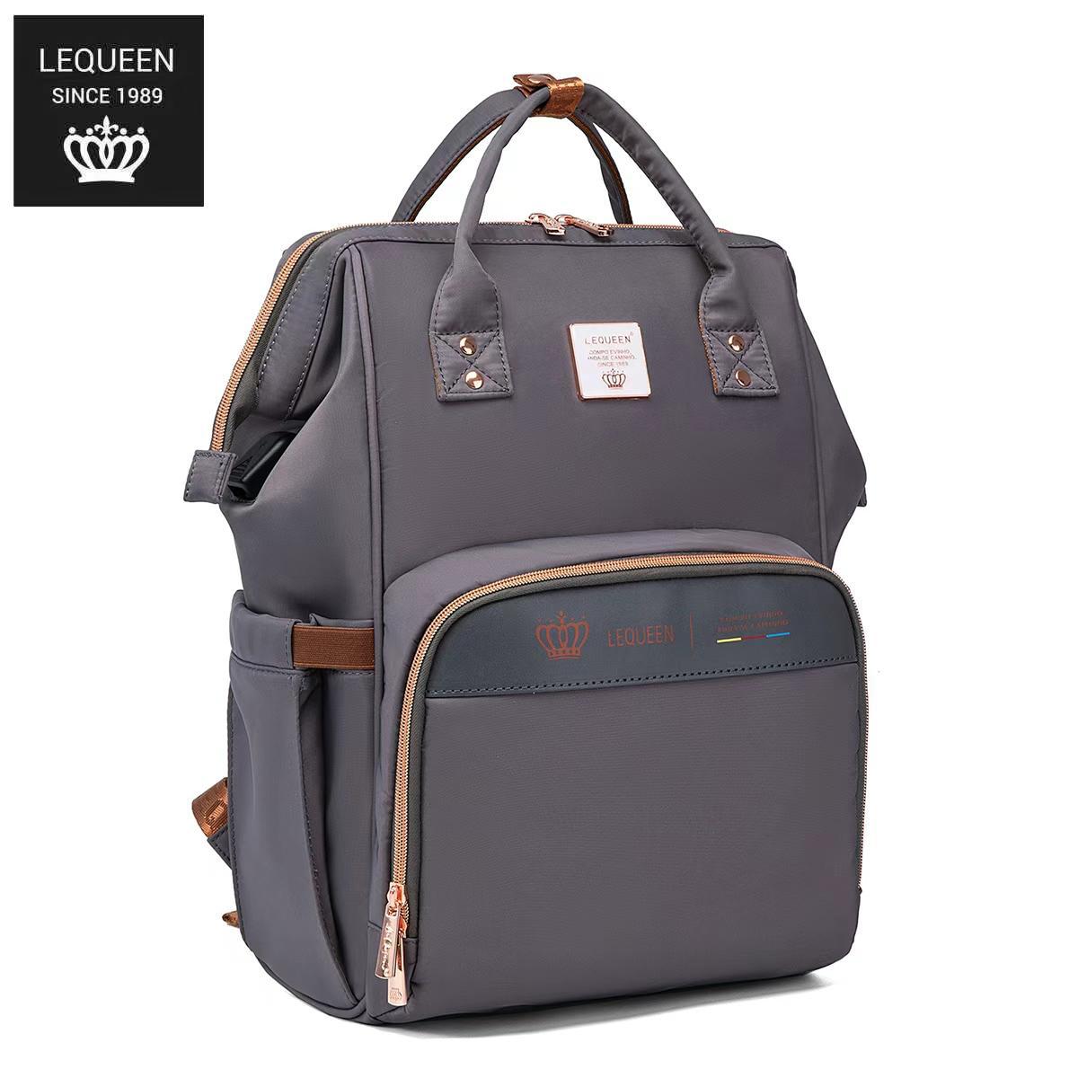 Lequeen 8th Generation Gold Classic Grey - حقيبه ليكوين الجيل التامن جولد كلاسيك رصاصي
