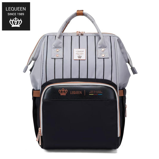 Lequeen 8th Generation Gold Classic Grey Black - حقيبه ليكوين الجيل التامن جولد كلاسيك اسود رصاصي
