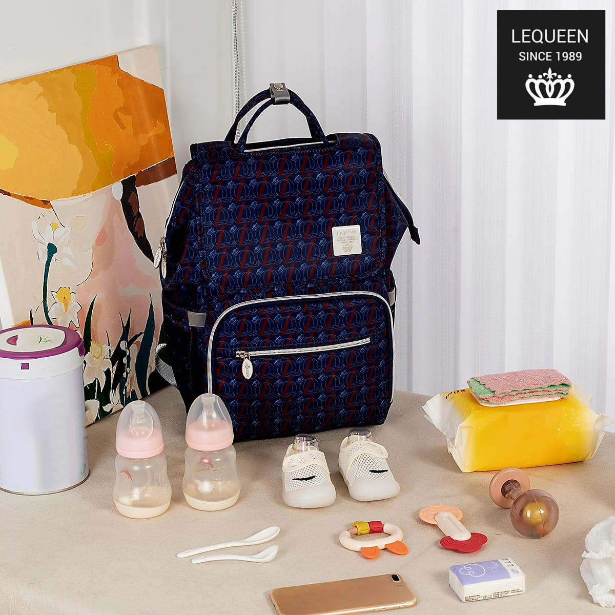Lequeen Diamond 8TH Special Edition Soft Waterproof Original Mommy Bag الجيل الثامن الدايموند image 10