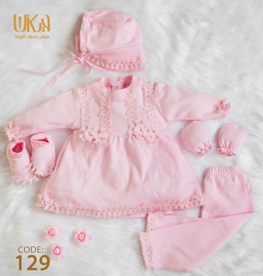 Charming Pink Lace & Bows Baby Birth Box Set