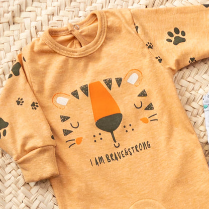 سالوبيت قطن لحديث الولادة - 3-6 Month, Orange image