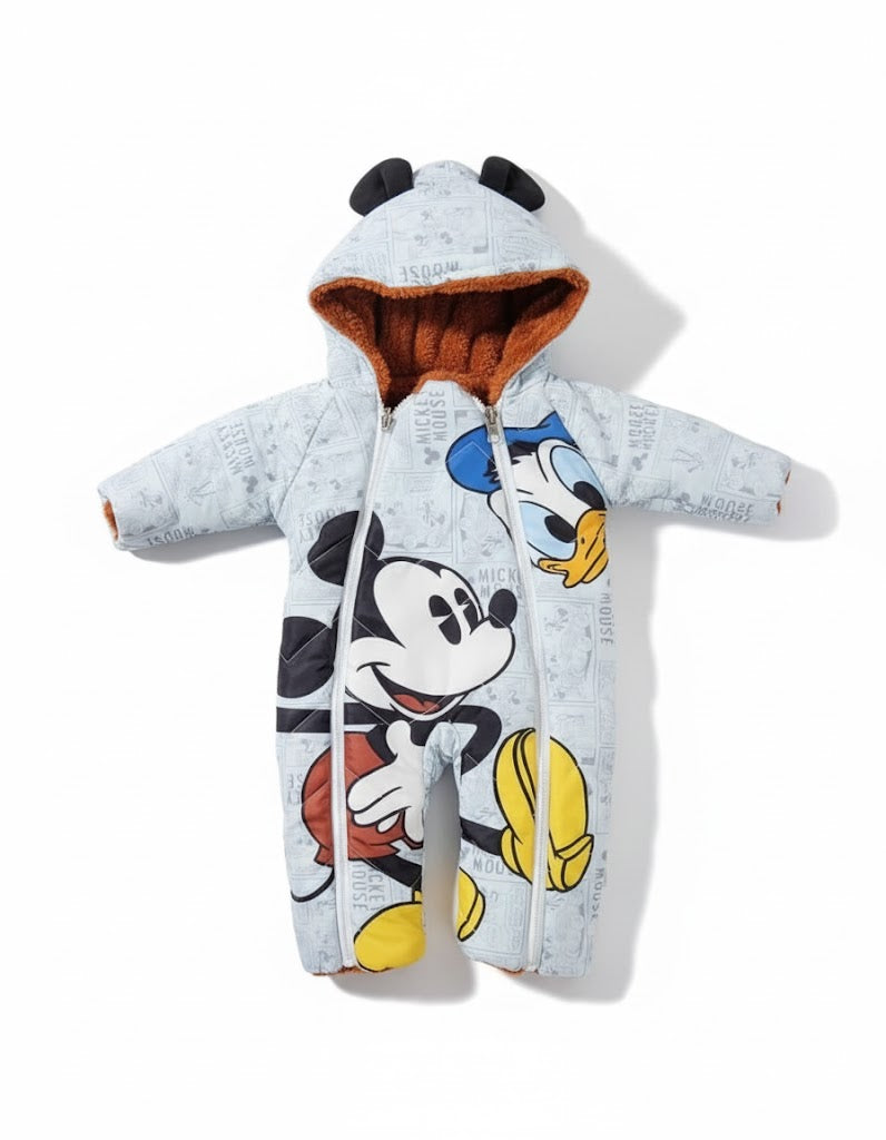 أفرول شتوي رائع للأطفال بتصاميم ميكي ودونالد داك (Romper)