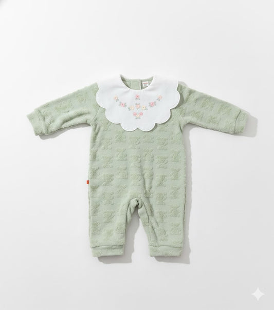 0122E سالوبيت قطيفه جكار اخضر ورد