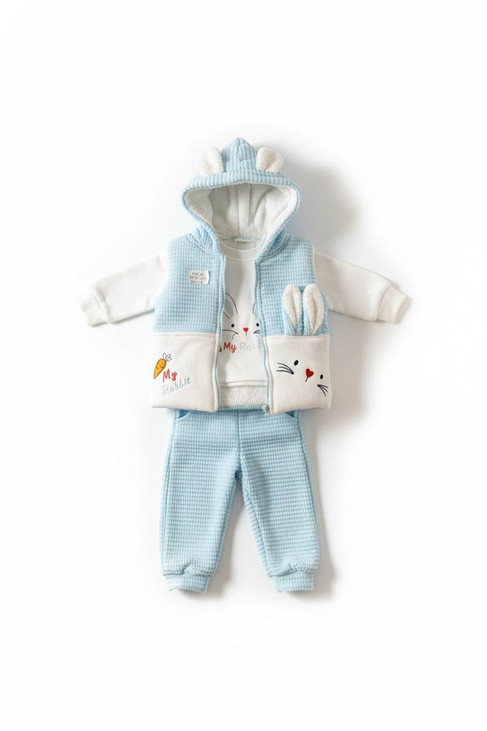 0001 - 995 طقم فرو ارنب بيبي بلو