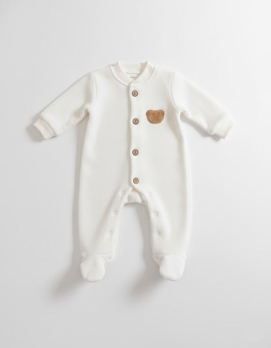 نومية أطفال قطنية عضوية فائقة النعومة بتصميم الدب