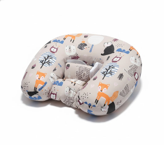 وسادة الرضاعة للأطفال بتصميم الثعلب الجذاب مع قفل - ناعمة وداعمة لراحة لا مثيل لها.