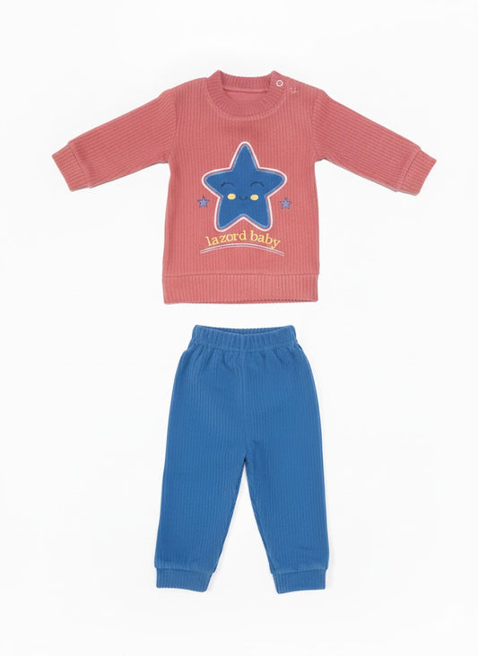 Soft Ribbed Cotton Star Pajama Set