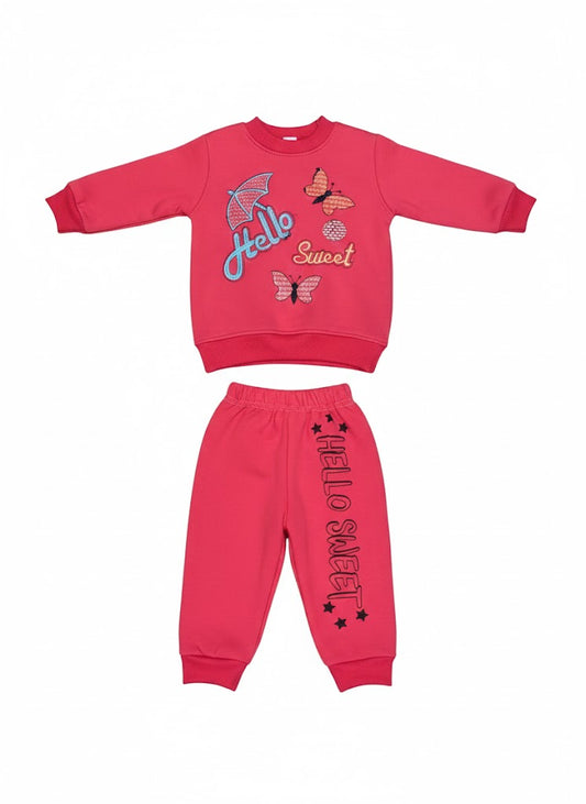 Cozy Sweatshirt and Jogger Set - Soft Pink