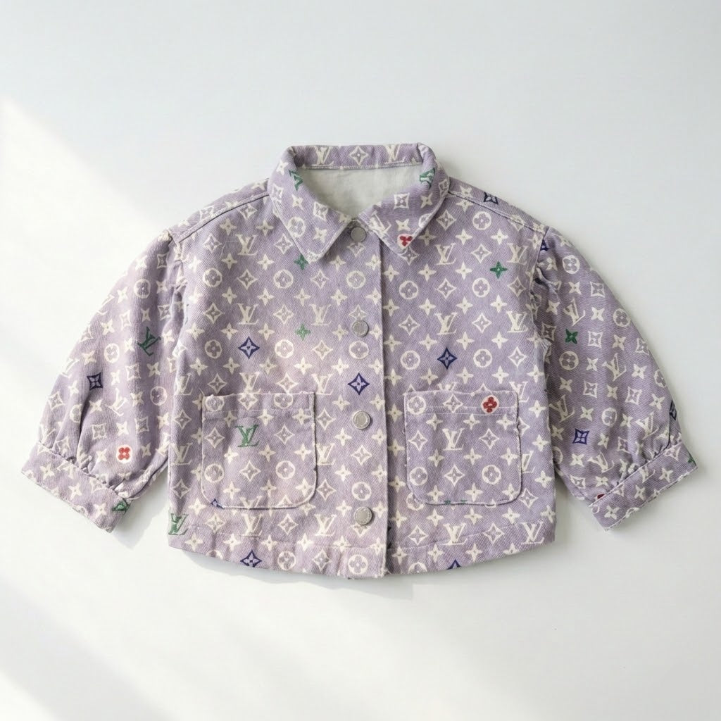 جاكيت رصاصي بنقشة مميزة