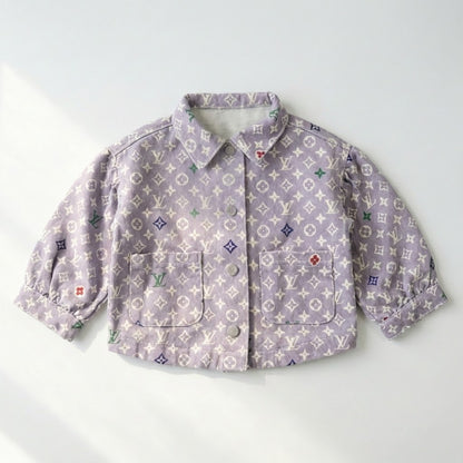 جاكيت رصاصي بنقشة مميزة