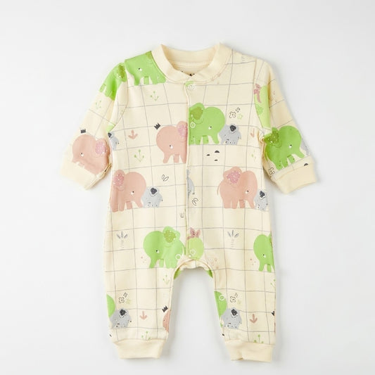 سالوبيت أطفال قطني مريح بطبعة فيلة ملونة