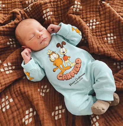 سالوبيت أطفال قطني فاخر - طبعة غارفيلد وأودي (مينت جرين)