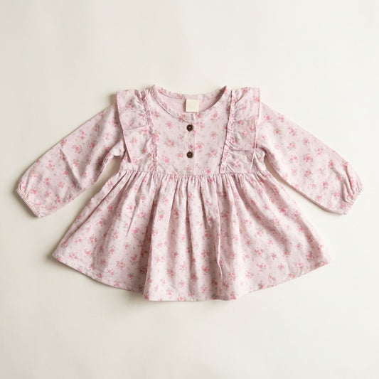 فستان أطفال  بنقشه زهور - تصميم مريح وأنيق