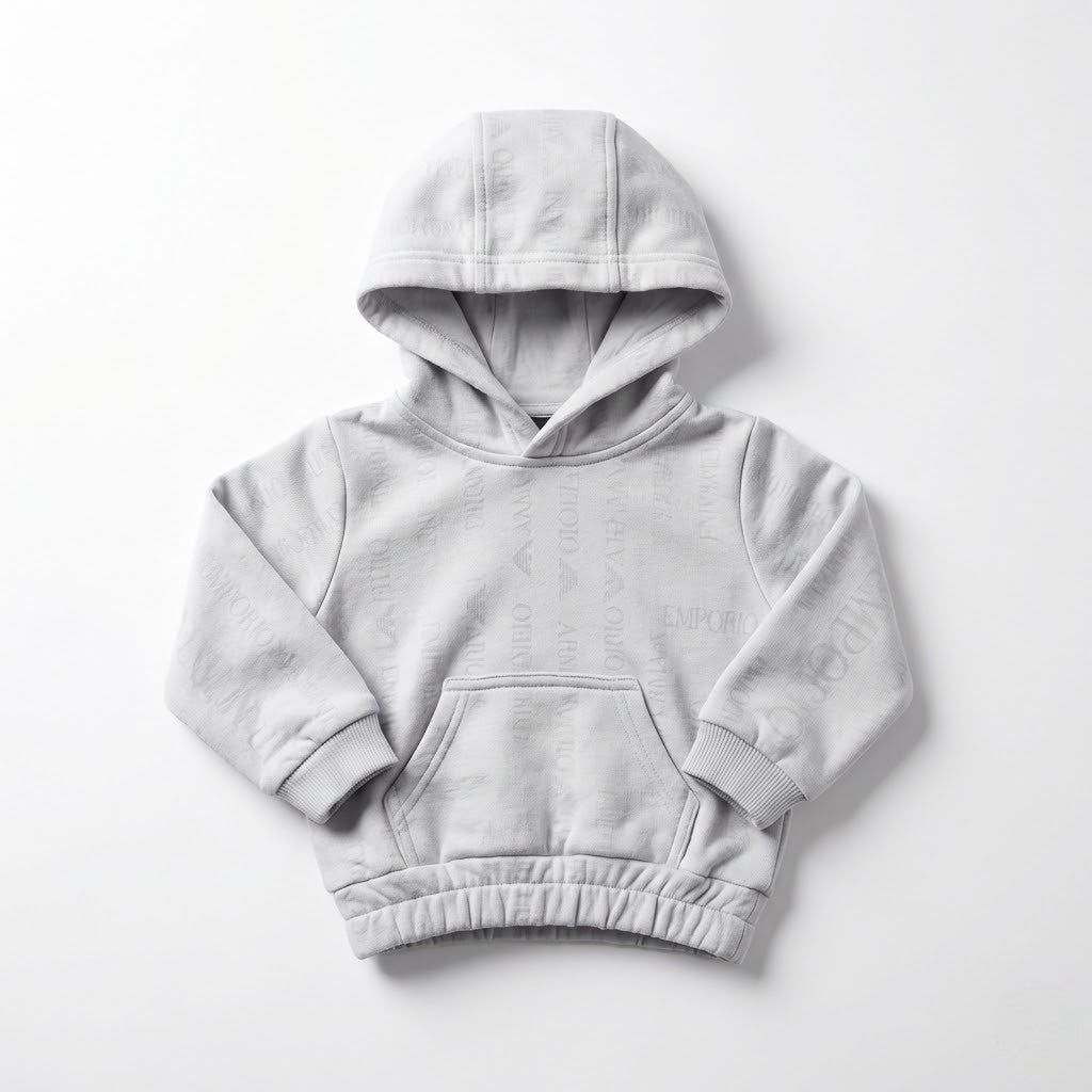 هودي اطفال عصري ارماني ابيض