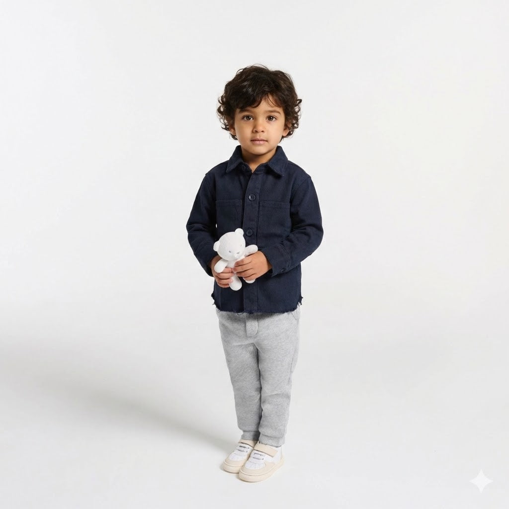 قميص اطفال ولادي عصري اسود