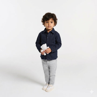 قميص اطفال ولادي عصري اسود