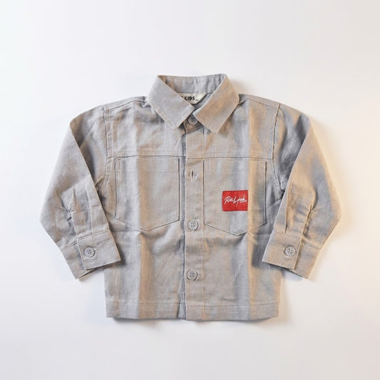 قميص اطفال ولادي عصري رصاصي